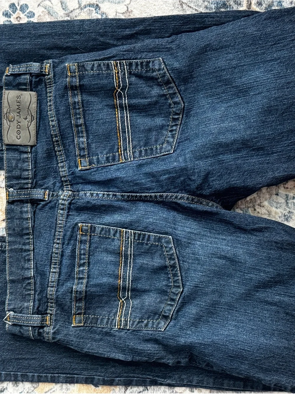 Men’s Cody James Dark Wash 33W x 34L Bootcut Blue Jeans style 138823
